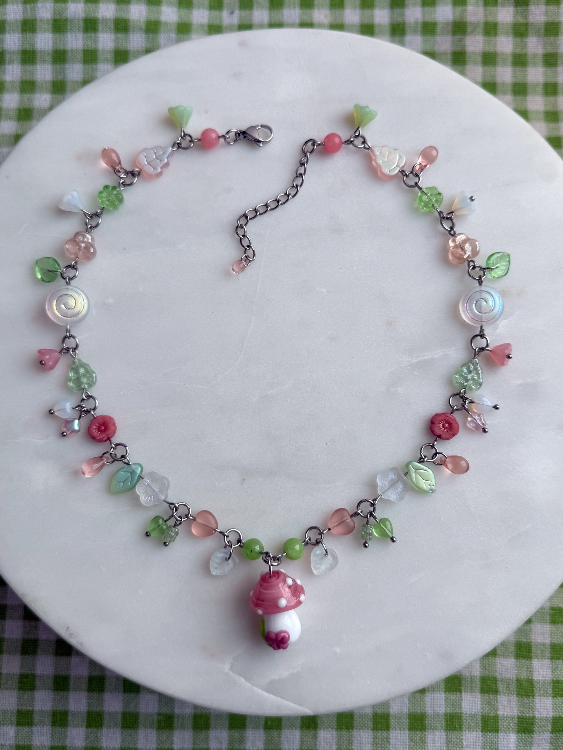 Rose Shroom Necklace