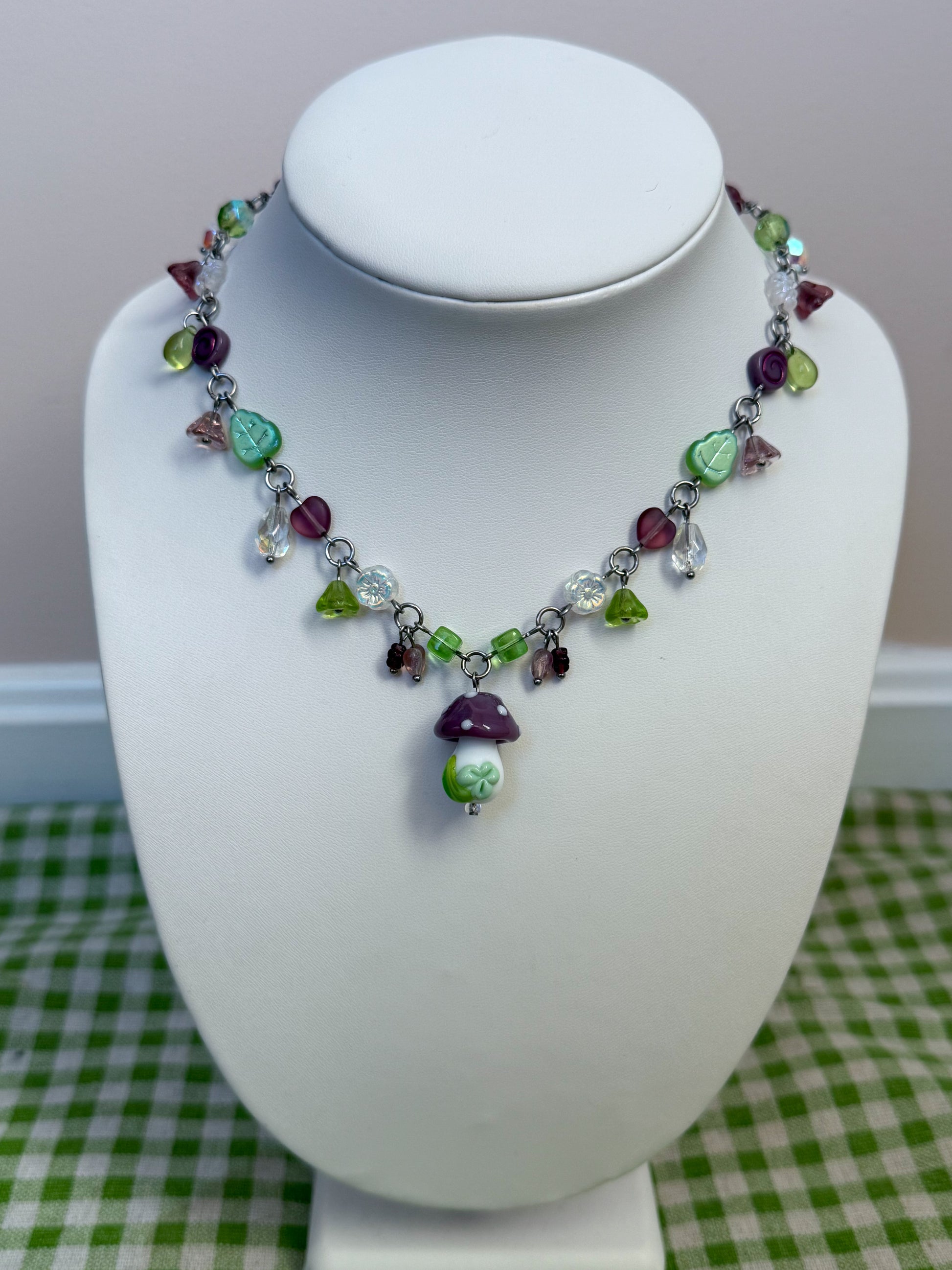 Violet Shroom Necklace