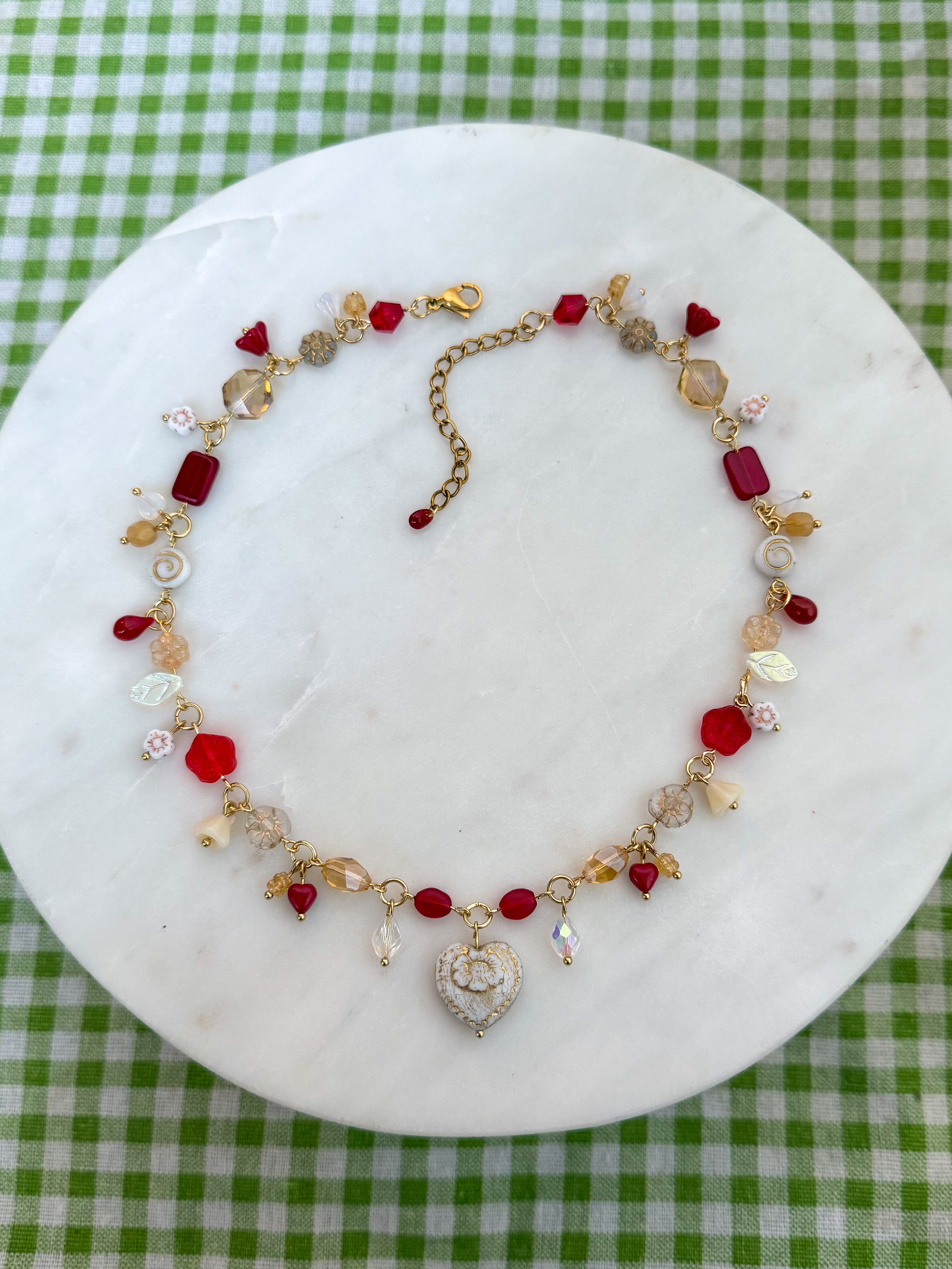 Champagne Rouge Necklace