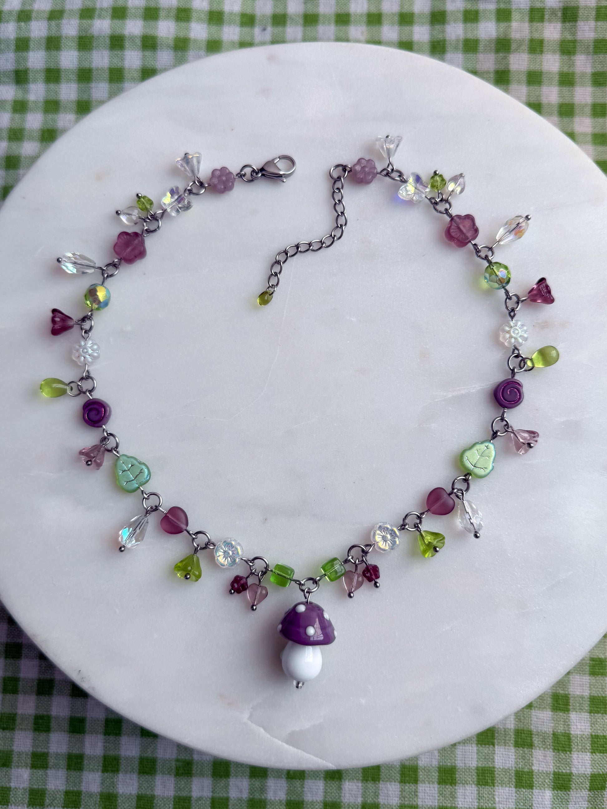 Violet Shroom Necklace