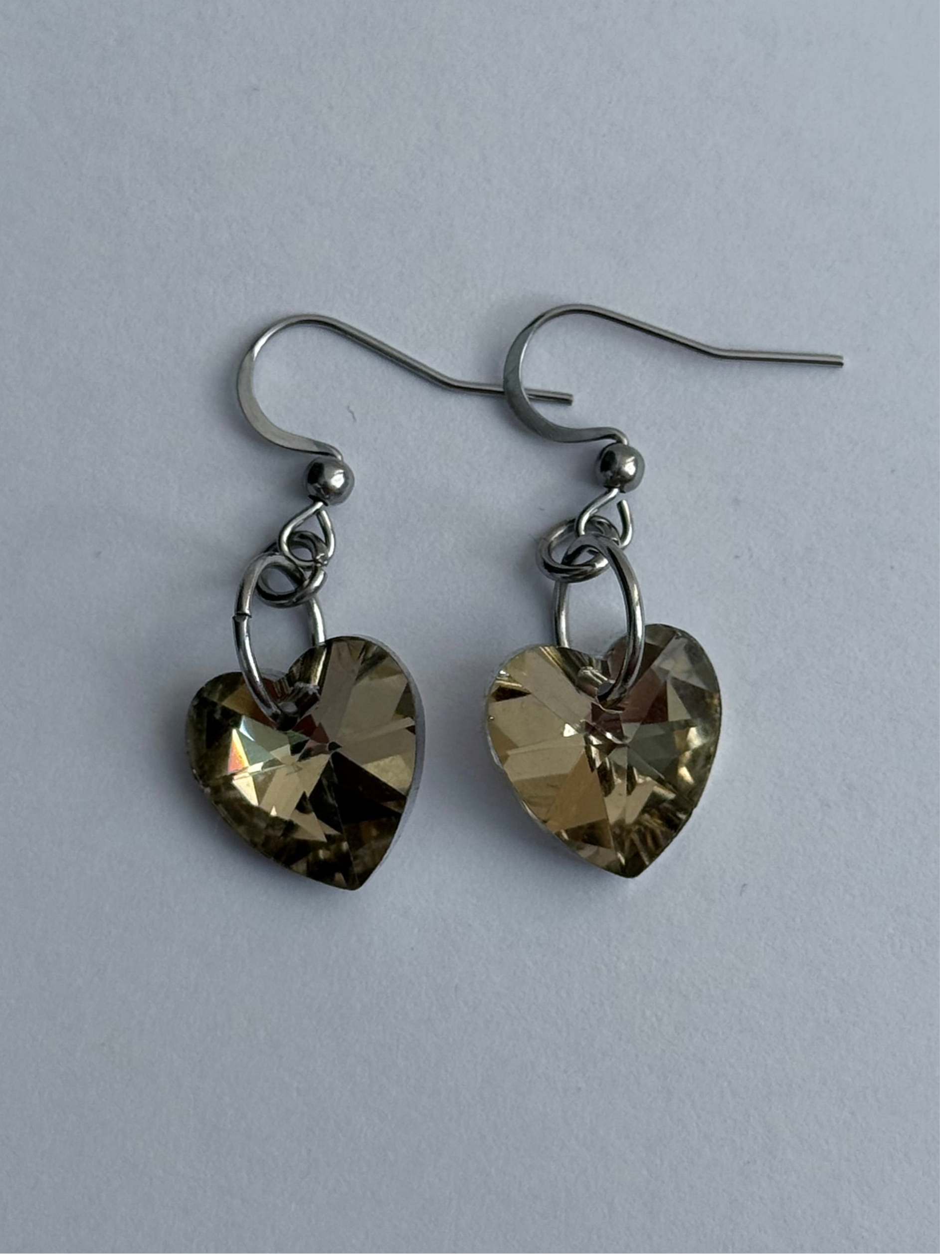 Topaz Heart Earrings