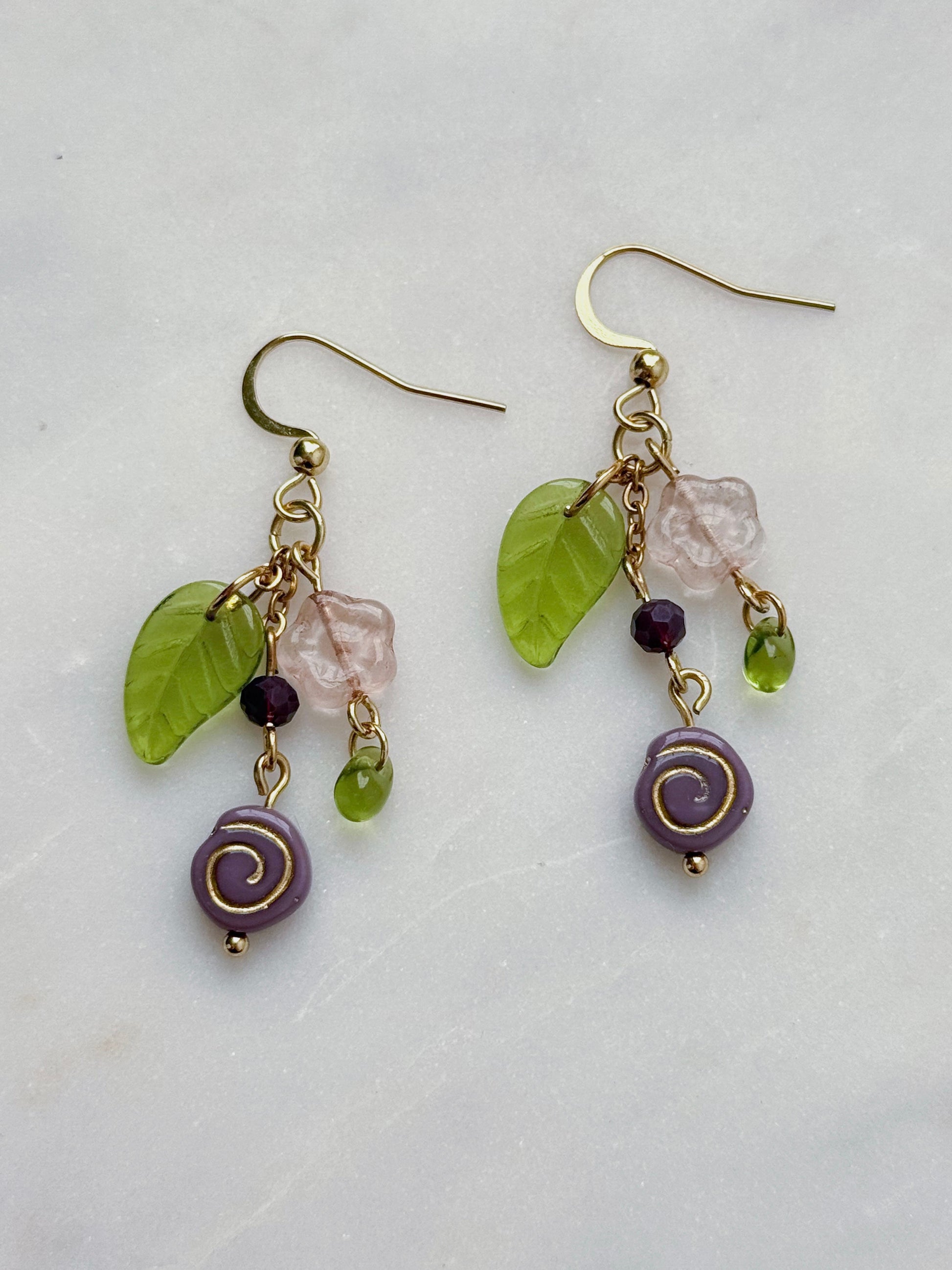Purple Swirl Earrings