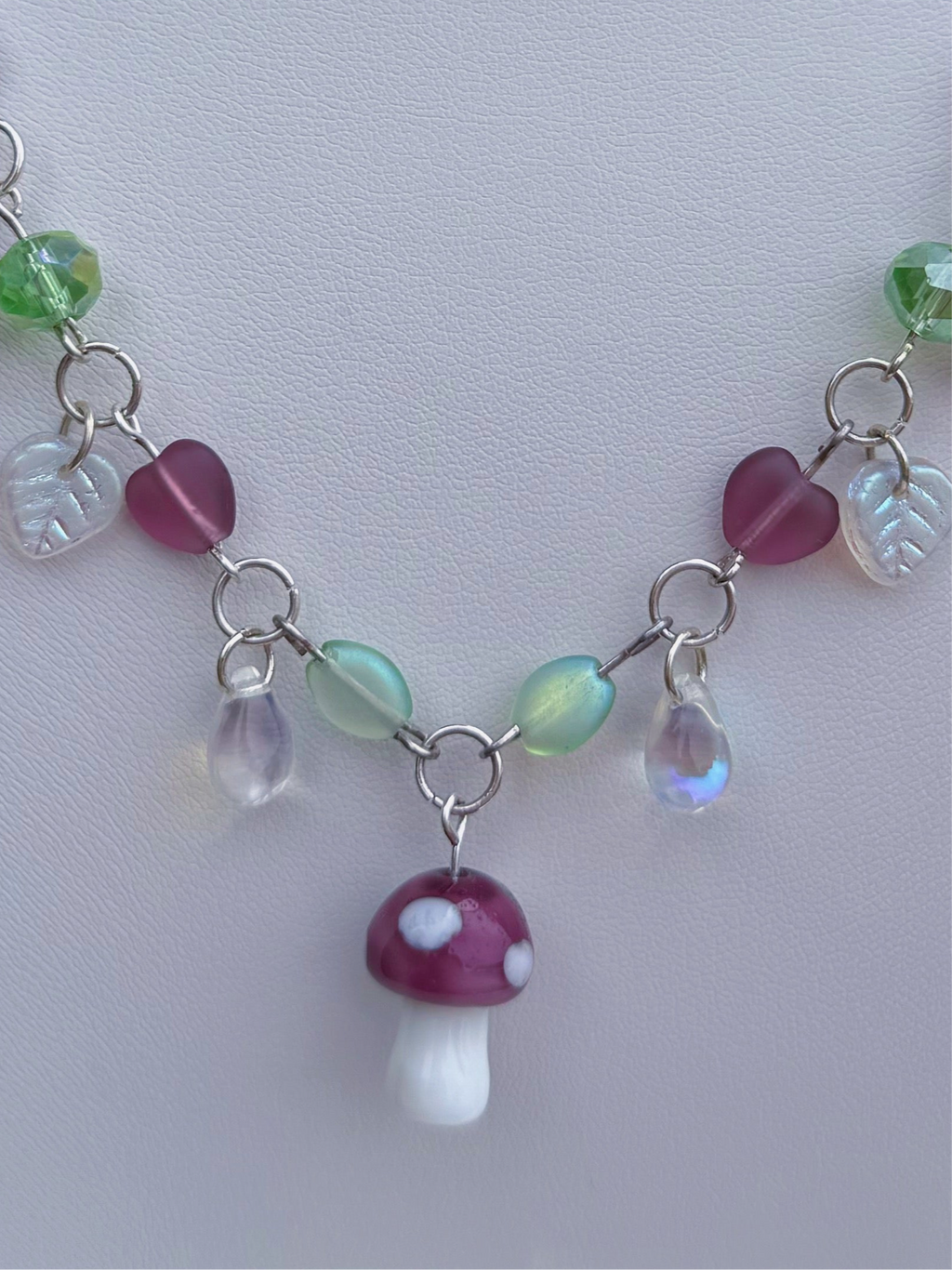 Purple Mushroom Necklace