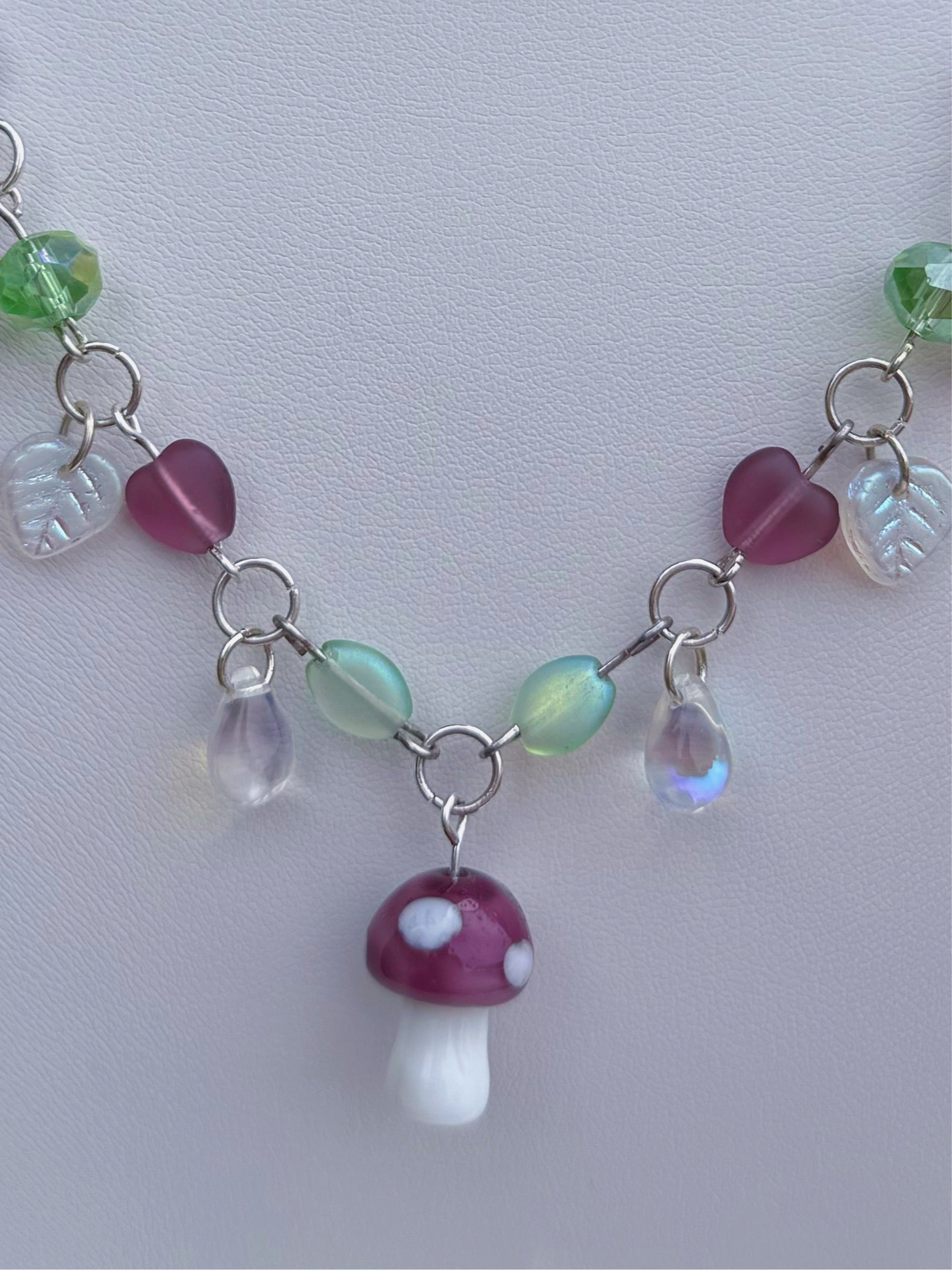 Purple Mushroom Necklace