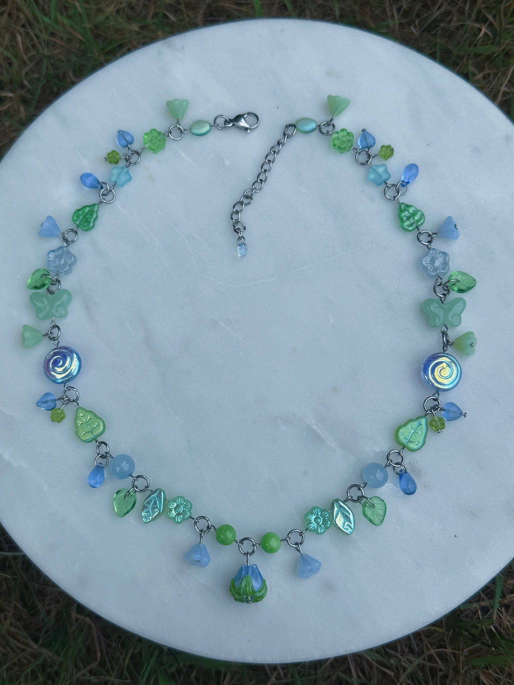 Azure Tulip Necklace