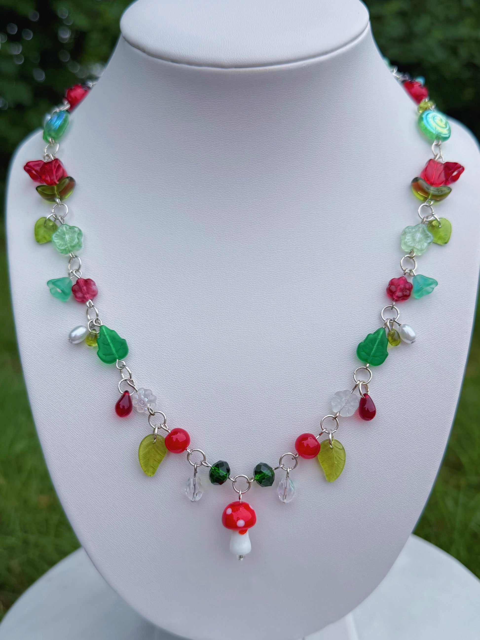 Red Mushroom Necklace