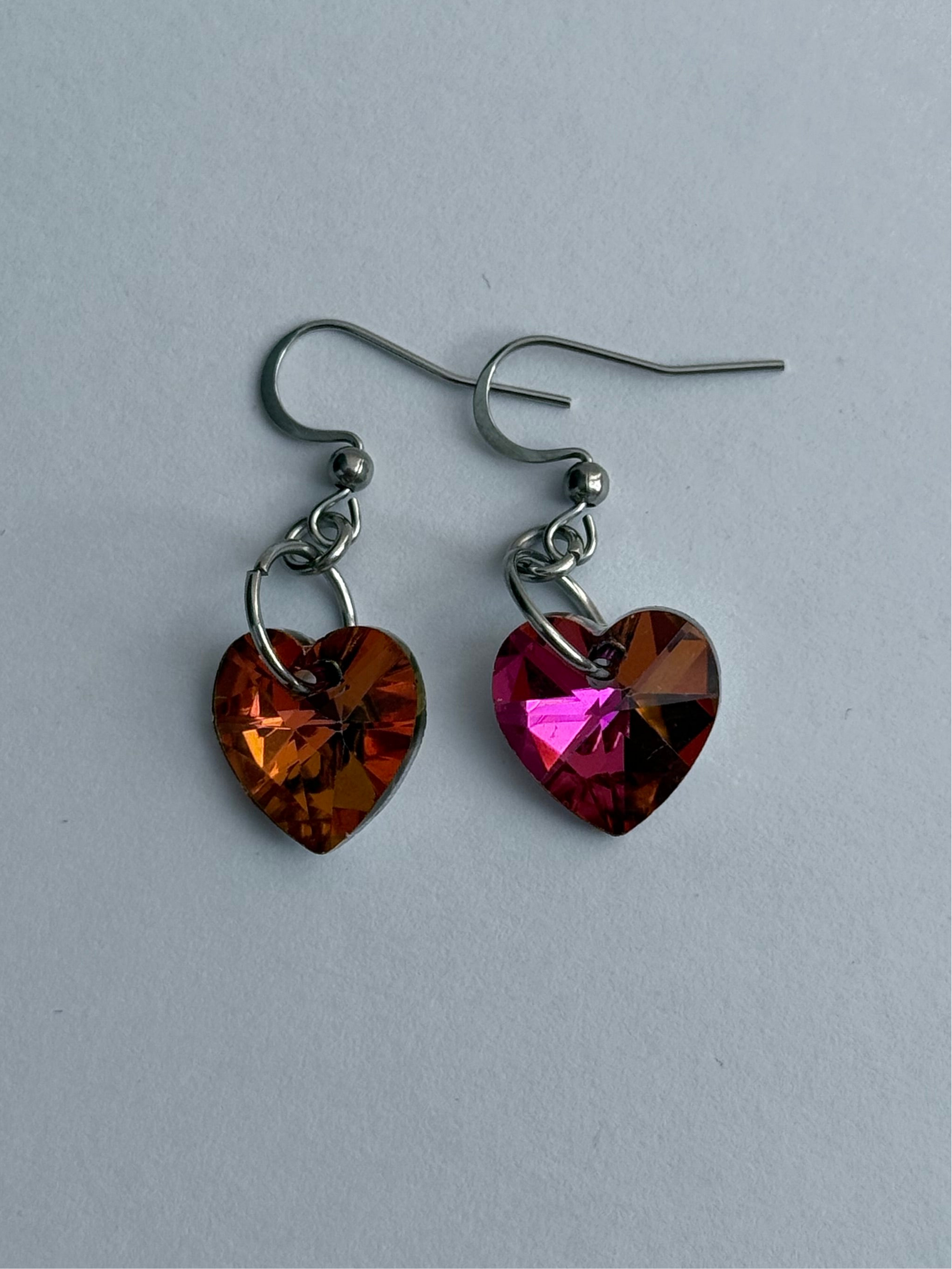 Crimson Heart Earrings