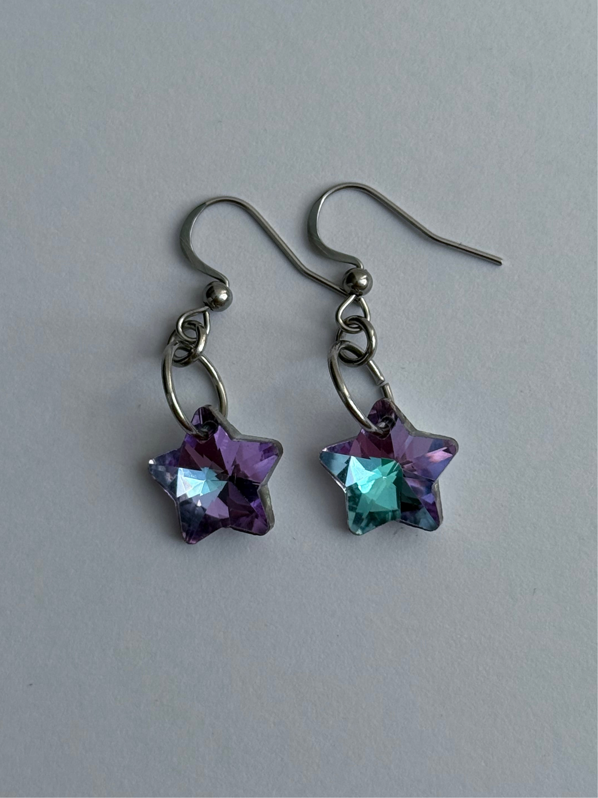 Violet Star Earrings