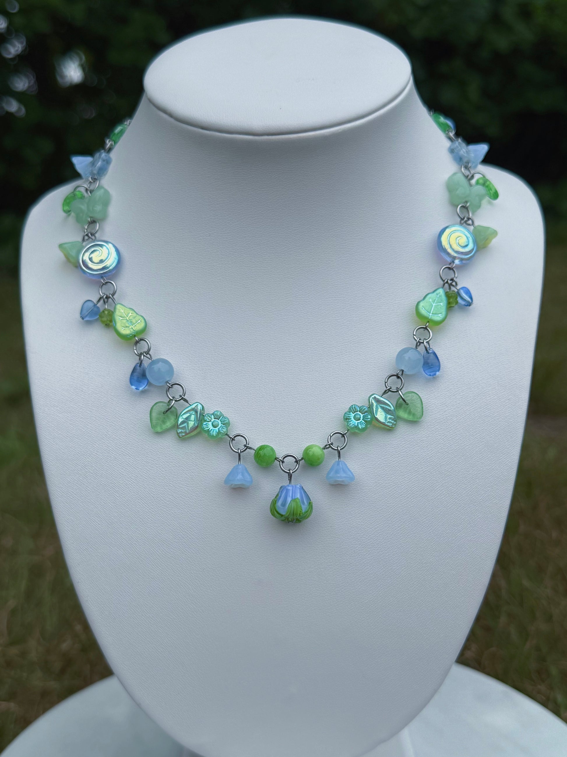 Azure Tulip Necklace