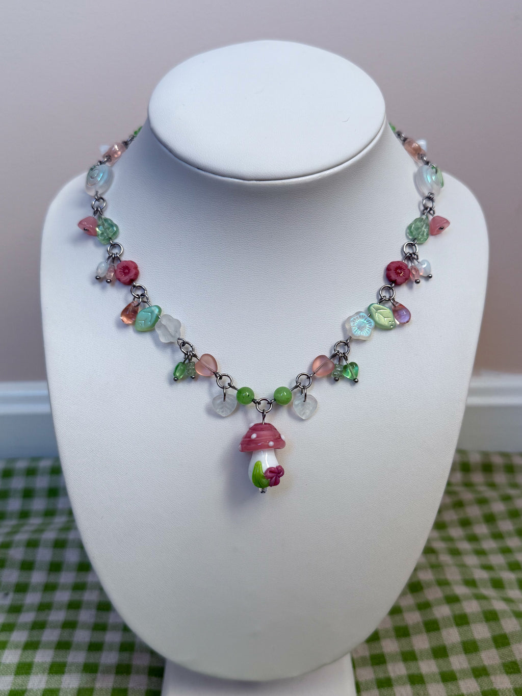 Rose Shroom Necklace