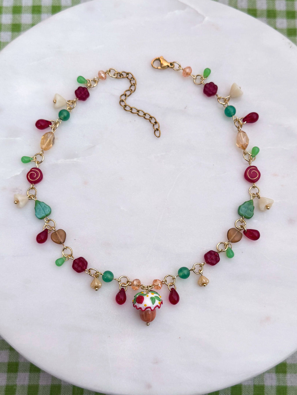 Strawberry Shroom Necklace