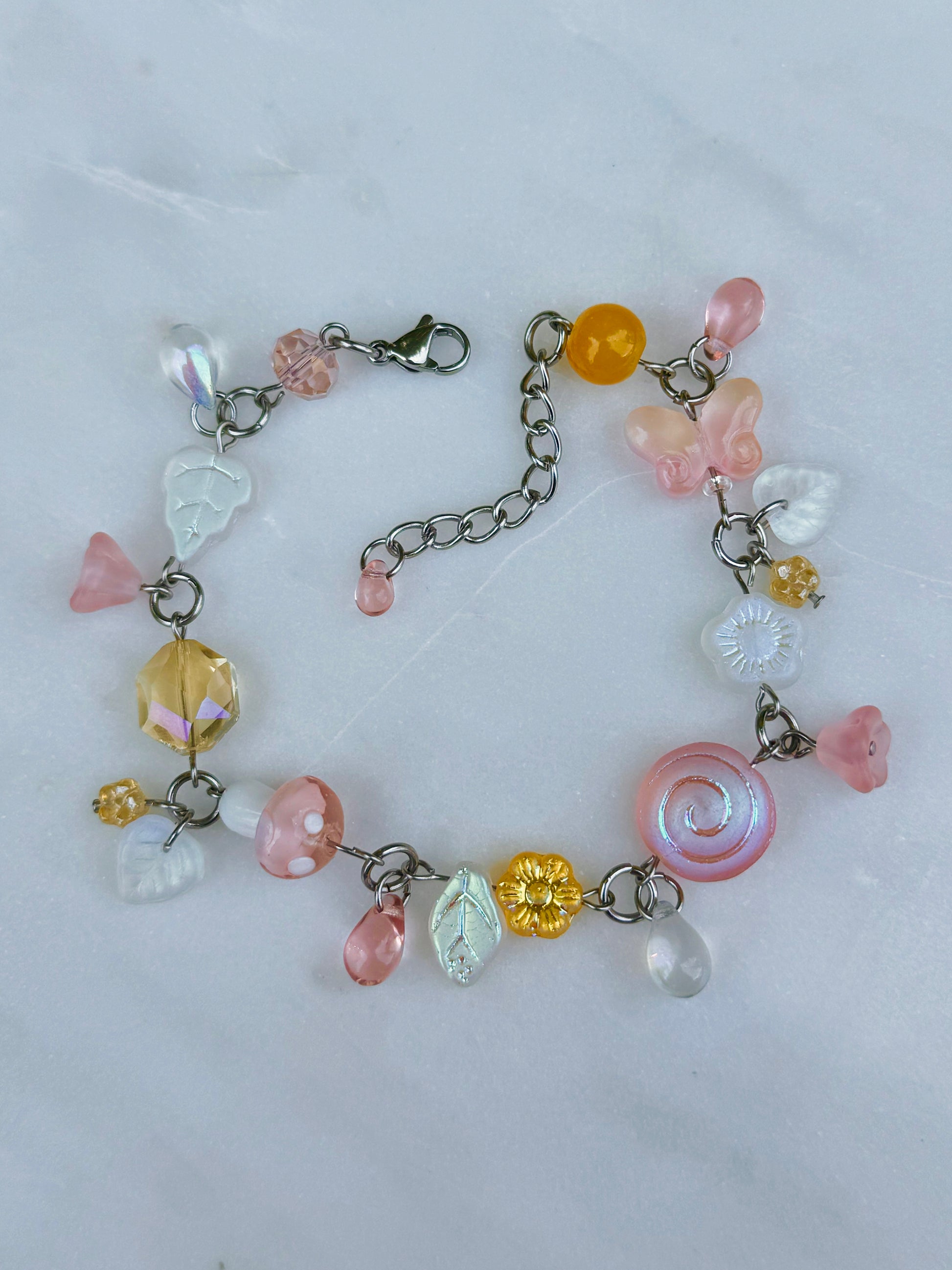 Tangerine Rose Bracelet