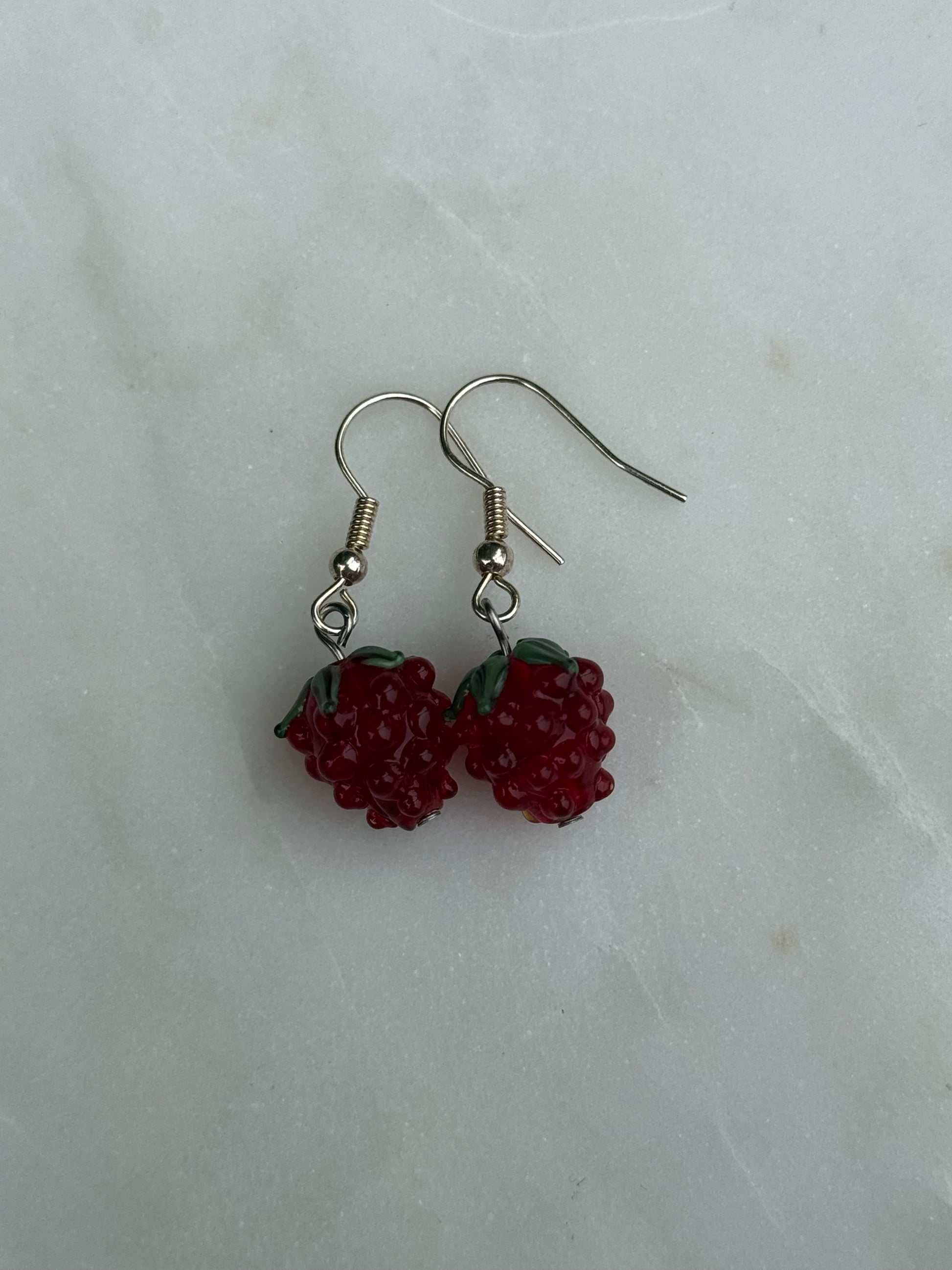 Raspberry Earrings