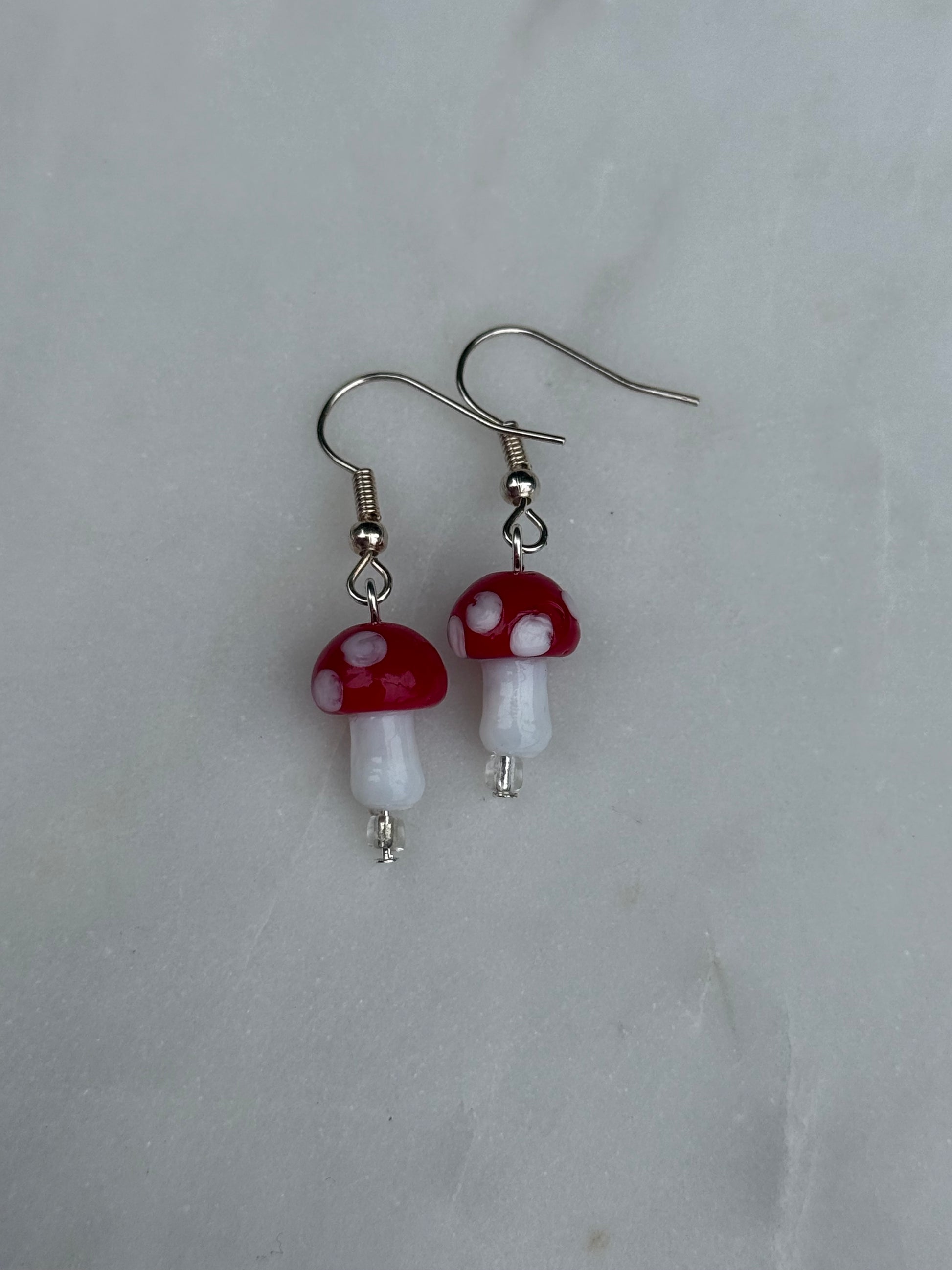 Red Mushroom Earrings