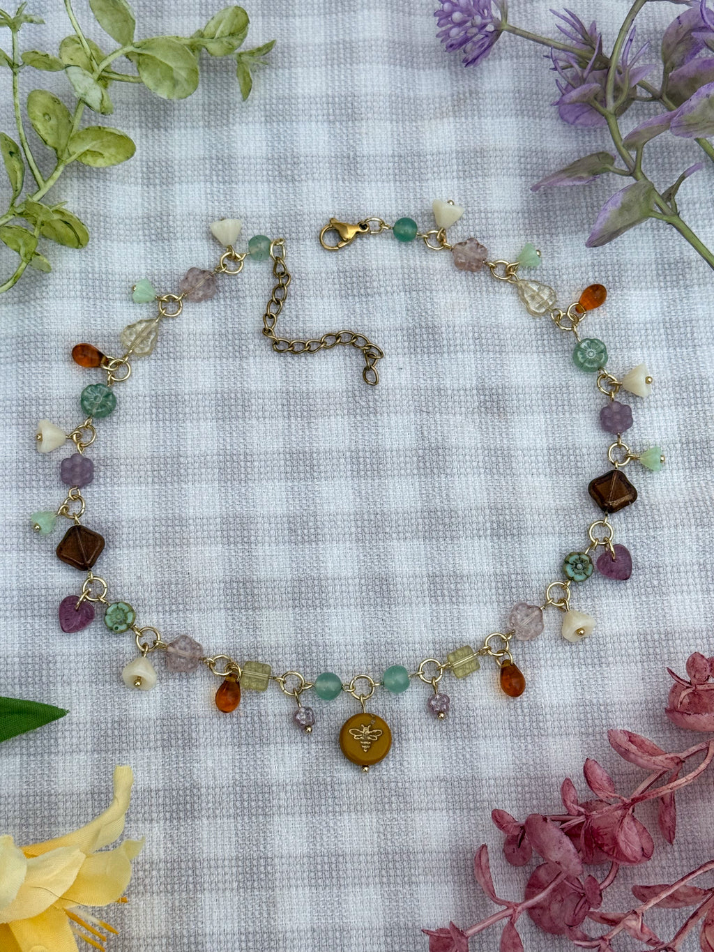 Wildflower Bee Necklace
