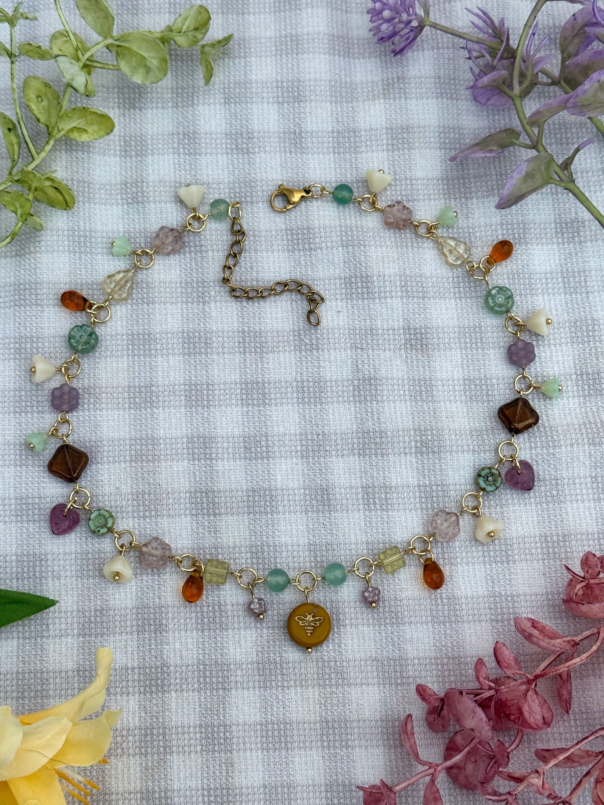 Wildflower Bee Necklace